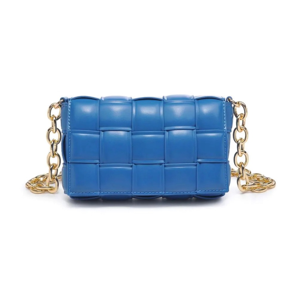 NWT Padded Woven Chain Handbag